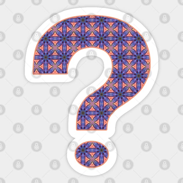 Patterned Question Mark Sticker by RdaL-Design